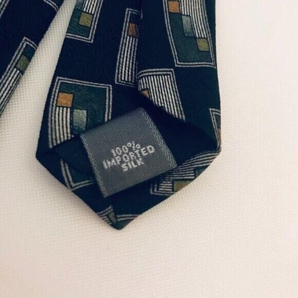 #1659 ZYLOS gray squares, necktie - Picture 4 of 5